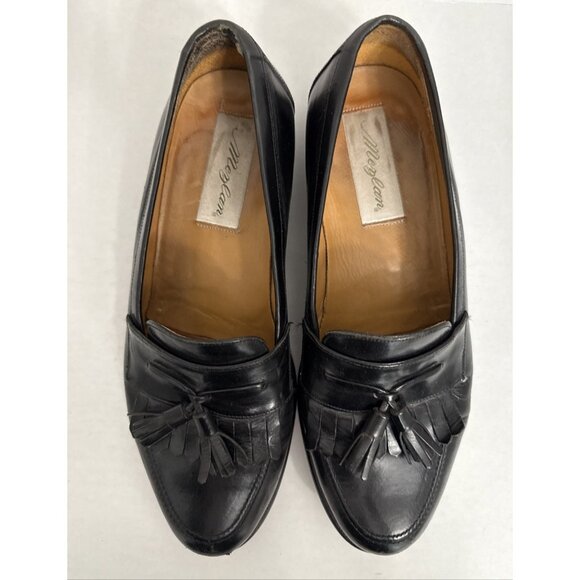 Mezlan Mens Shoes 8.5 M‎ Black Leather Kiltie Tassel Santander Loafers Spain main image 5
